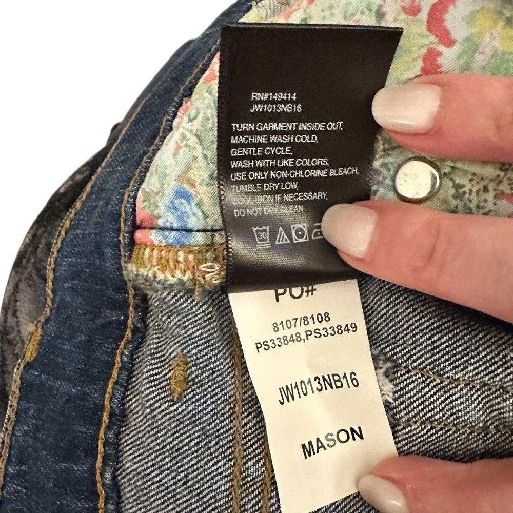 Johnny Was Barcelona Boyfriend Jeans Mason Blue Size 30 NWT - Picture 8 of 15